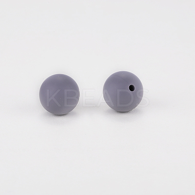 Round Silicone Focal Beads SI-JX0046A-44-1