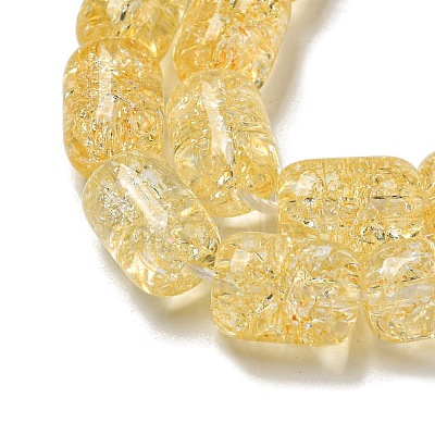 Transparent Crackle Glass Beads Strands GLAA-NH0001-04C-1