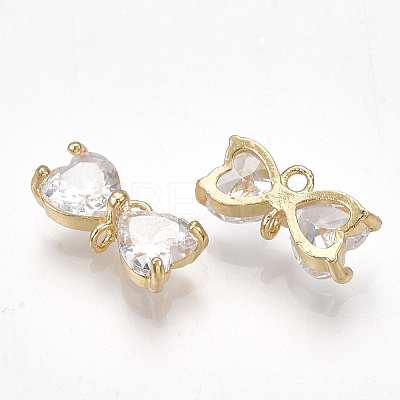 Brass Cubic Zirconia Links KK-S348-308-1