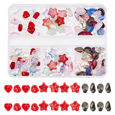 DIY Glass Beads & Charm Making Finding Kit GLAA-CA0001-24-1