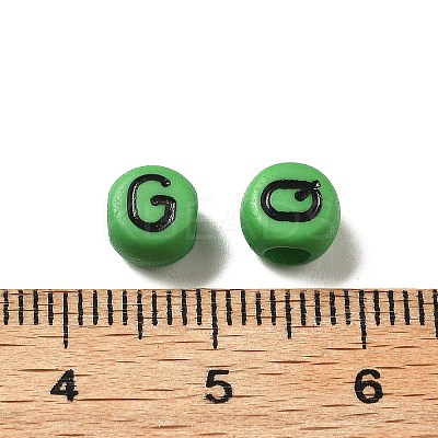 Opaque Acrylic Beads OACR-R005-02A-1