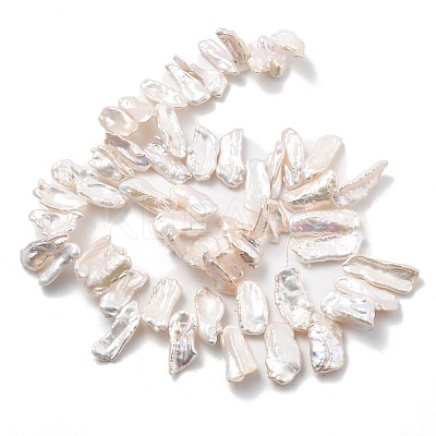 Natural Baroque Keshi Pearl Beads Strands PEAR-P064-02G-03C-1