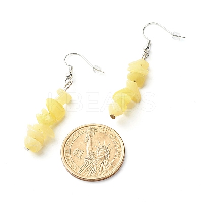 Natural & Synthetic Mixed Stone Chip Beads Dangle Earrings EJEW-JE04649-1