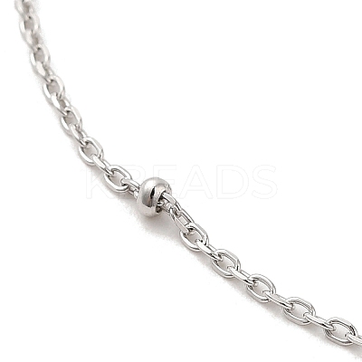Rhodium Plated 925 Sterling Silver Satellite Chain Necklaces STER-NH0001-07A-P-1