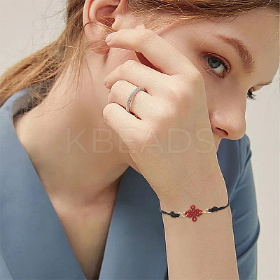 20Pcs Black Waxed Polyester Cord Braided Bracelet Making AJEW-YW00002-01-1