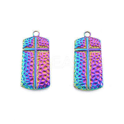 Ion Plating(IP) 201 Stainless Steel Pendants STAS-N098-235M-1
