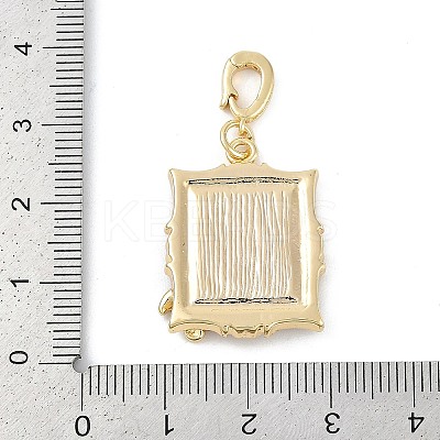 Brass Enamel Pendants KK-U043-12G-01-1