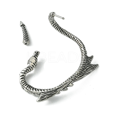 316 Surgical Stainless Steel Cuff Earrings EJEW-E300-01AS-04-1