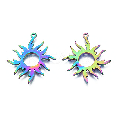 Ion Plating(IP) 201 Stainless Steel Pendants STAS-N098-051M-1