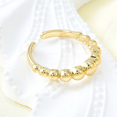 Brass Open Cuff Rings for Women RJEW-F179-04G-1