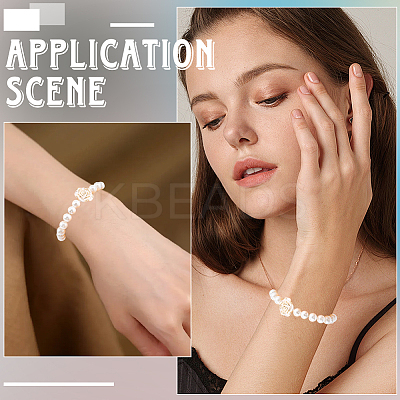 150Pcs 3 Styles Transparent Resin Pearl Beads RESI-PA0001-02B-1