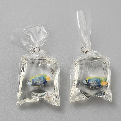 Transparent Resin Big Pendants LS-RESI-TAC0024-01G-1