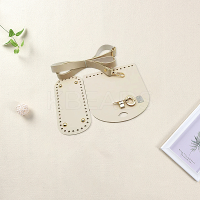 1 Bag Handmade PU Leather Crochet Shoulder Bag Accessories Kits DIY-CL0001-04B-1