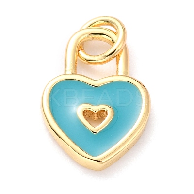 Brass Enamel Pendants KK-M218-11-RS-1