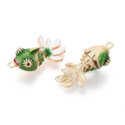 Brass Enamel Pendants KK-T071-27G-01-1