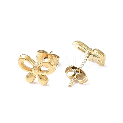 Ion Plating(IP) 304 Stainless Steel Stud Earring for Women EJEW-I285-25G-1