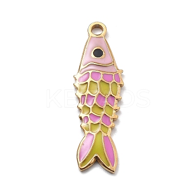 304 Stainless Steel Enamel Pendants STAS-R169-04C-G-1