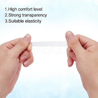 12 Pairs 3 Style Transparent TPU Rubber Shoelace FIND-FG0002-33-1