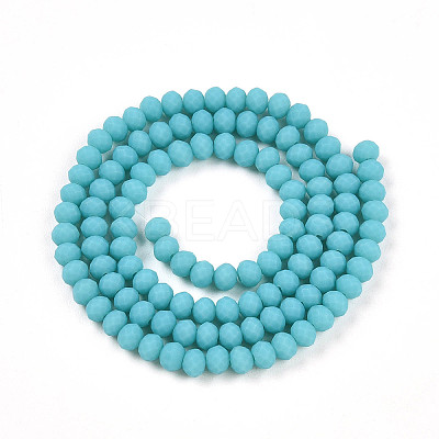 Frosted Opaque Glass Beads Strands EGLA-A034-P3mm-MD24-A-1