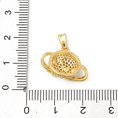 Brass Micro Pave Cubic Zirconia Pendants KK-F917-05A-G-1