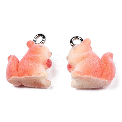 Flocky Resin Pendants LS-X-RESI-N032-05-1