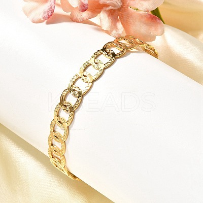 304 Stainless Steel Open Cuff Bangles for Women LS-BJEW-Z083-02G-06-1