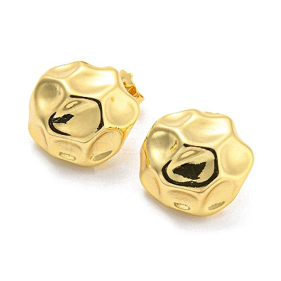 Half Round Stud Earrings EJEW-G355-12G-1