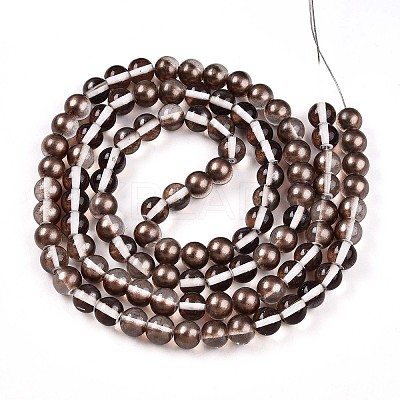 Baking Paint Transparent Glass Beads X1-DGLA-N011-8mm-09-1