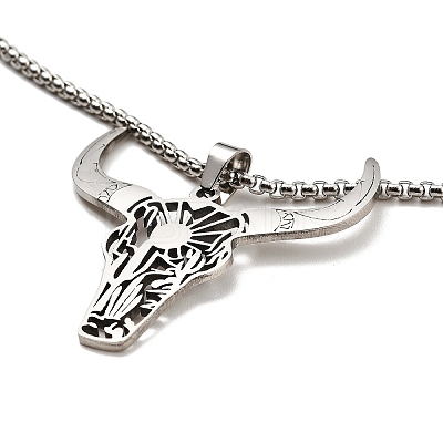 Non-Tarnish 201 Stainless Steel Pendant Necklaces LS-NJEW-M212-01E-P-1