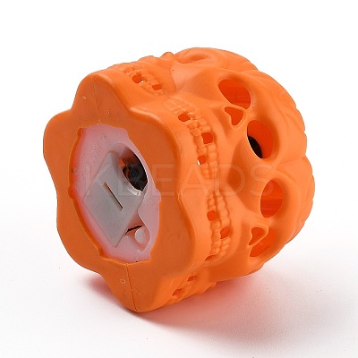 Halloween Resin LED Pumpkin Jack-O'-Lantern Light AJEW-Z004-03B-1