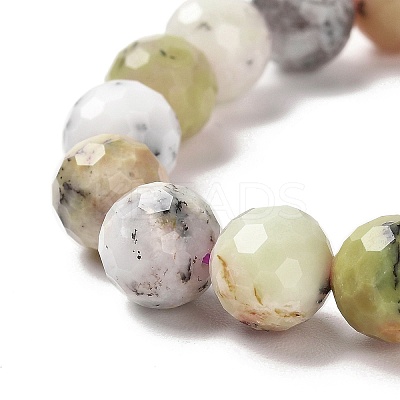 Natural African Opal Beaded Stretch Bracelets LS-BJEW-K233-01C-01-1