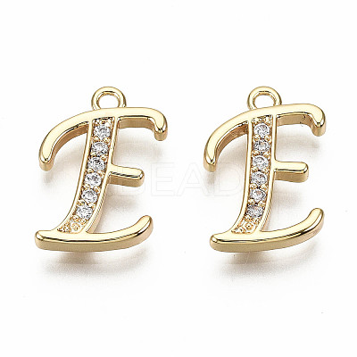 Brass Micro Pave Clear Cubic Zirconia Pendants LS-KK-S360-053E-NF-1