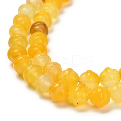 Natural Yellow Agate(Dyed & Heated) Beads Strands G-G203-02A-1