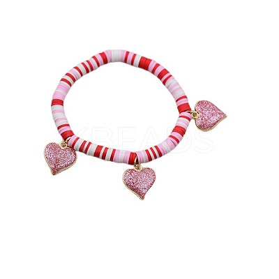 Valentine's Day Zinc Alloy Enamel Charm Bracelets FS-WG4D636-04-1