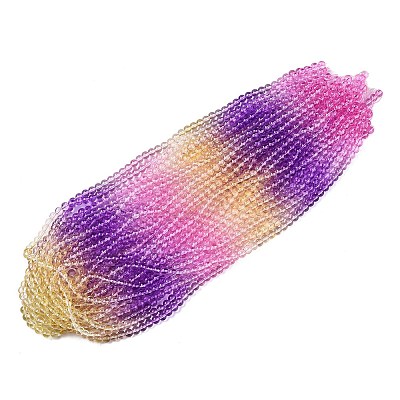 Baking Paint Transparent Glass Beads X-DGLA-M001-8mm-09-1