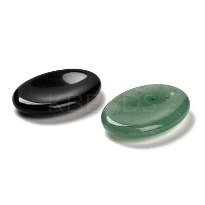 Natural & Synthetic Mixed Gemstone Oval Worry Stone G-R487-01-1