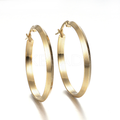 304 Stainless Steel Hoop Earrings EJEW-P091-34A-1