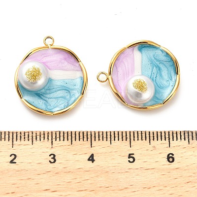 304 Stainless Steel Enamel  Pendants STAS-B084-06G-03-1
