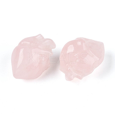 Natural Rose Quartz Heart Beads G-T144-04A-1