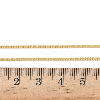 1.2MM Brass Curb Chain Necklaces for Women NJEW-K271-03G-1
