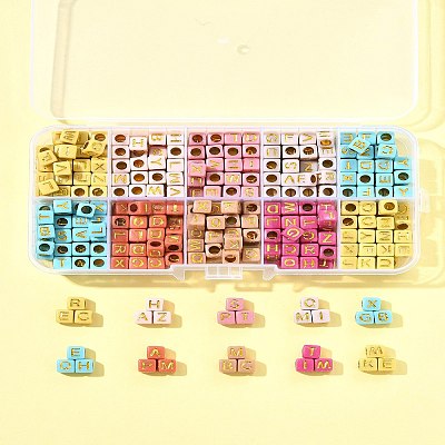 450Pcs 8 Colors Opaque Acrylic Beads OACR-FS0004-03-1