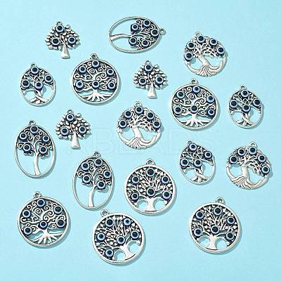 18Pcs 6 Styles Tibetan Style  Alloy Pendants FIND-CJ0002-10-1