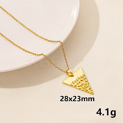 Stylish Stainless Steel Geometric Triangle Pendant Necklace for Women PD6789-4-1