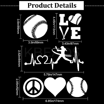8 Sheets 4 Style Heart & Tennis Pattern Laser Style PET Waterproof Self-Adhesive Stickers STIC-GF0001-02B-1