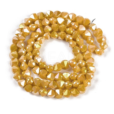 Electroplate Glass Beads Strands EGLA-B009-05A-03-1