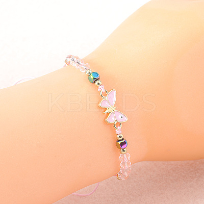 Bohemian Style Glass Braided Bead Bracelets ZC8551-6-1