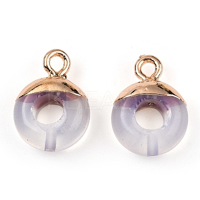 Synthetic Opalite Flat Round/Donut Charms G-I347-18-1