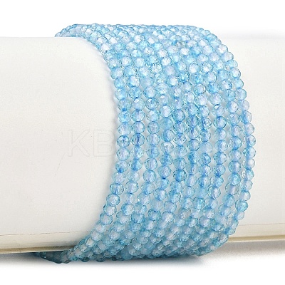 Natural Blue Topaz Beads Strands G-B175-D21-2mm-1
