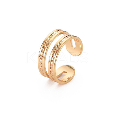 Textured Hollow Cuff Earrings RJEW-S048-006G-NF-1