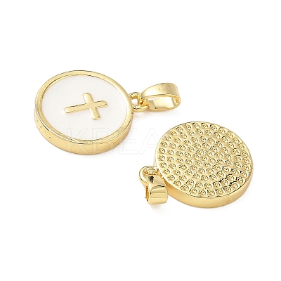 Brass Enamel Pendants KK-L256-14G-1